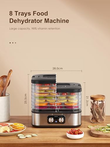Reemix 8-Tray Electric Food Dehydrator: Preserves Raw Food