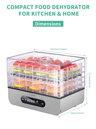 Compact Food Dehydrator Machine, 500W Dryer with Temperature