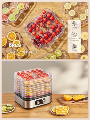 Reemix 8-Tray Electric Food Dehydrator: Preserves Raw Food