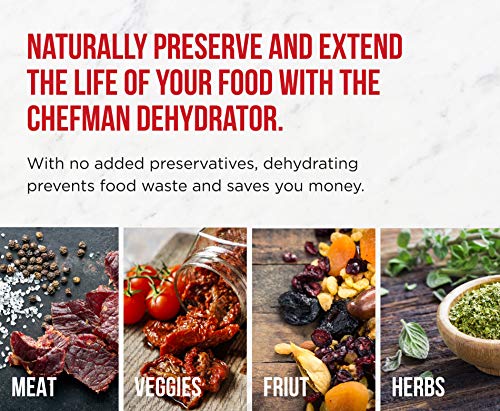 Chefman Electric Food Dehydrator with 6 Trays