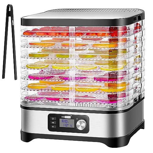 VIVOHOME 400W 8-Tray Electric Food Dehydrator with Timer