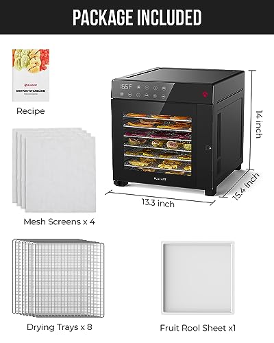 25QT Stainless Steel Dehydrator with 8 Trays - Raw Food