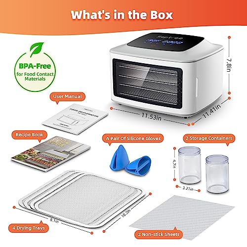 Septree Stainless Steel Food Dehydrator with Timer & Control