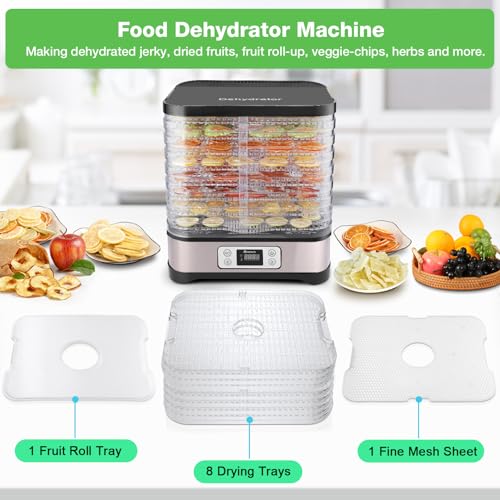 Homdox 8-Tray Food Dehydrator with Timer & Temp Control