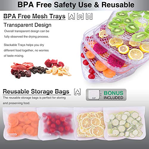 Seeutek BPA-free Food Dehydrator with Recipe Book