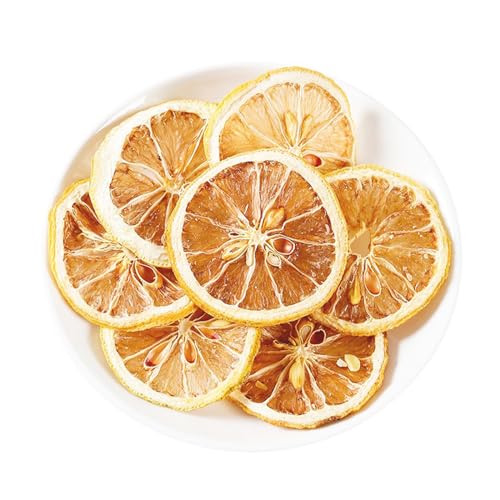 Natural Dried Lemon Wheels for Garnish, Cocktails (3.52oz)
