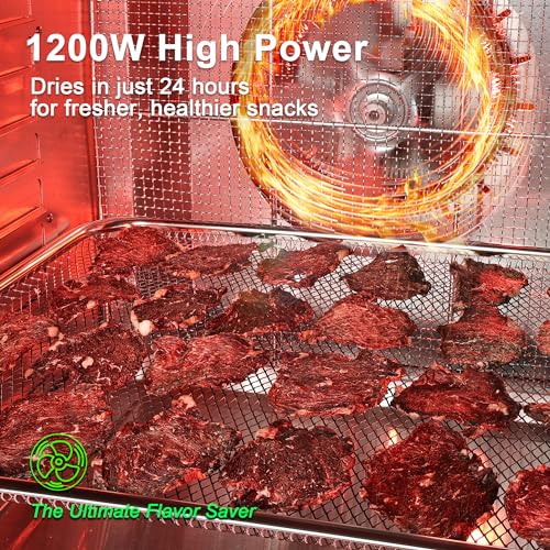 Commercial Large Food Dehydrator for Jerky - 12 Trays