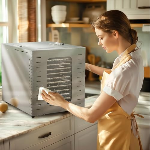 Commercial Large Food Dehydrator for Jerky - 12 Trays