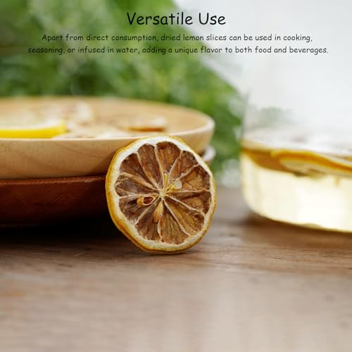 Natural Dried Lemon Wheels for Garnish, Cocktails (3.52oz)