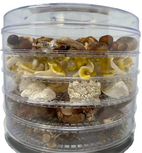 350W Myco Labs Mushroom Dehydrator: Adjustable Temp, Tall Trays
