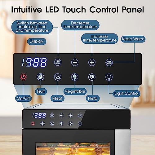 Large Capacity Stainless Steel Food Dehydrator with 8 Trays