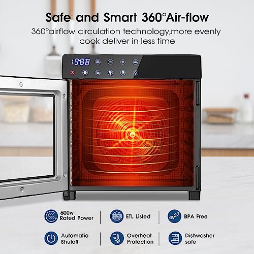 Large Capacity Stainless Steel Food Dehydrator with 8 Trays