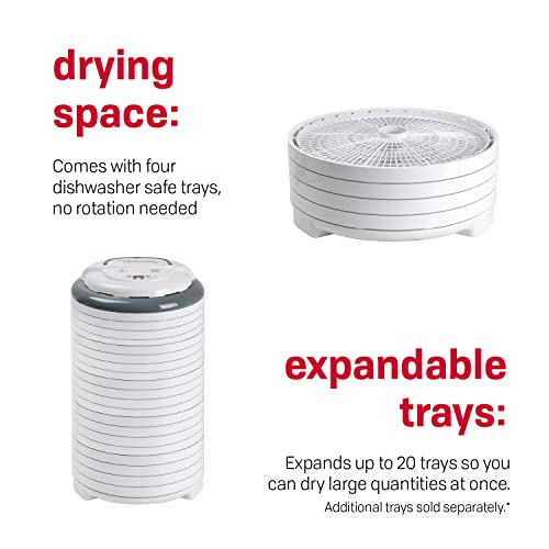 NESCO Gardenmaster Dehydrator, 4 Trays, White, Digital