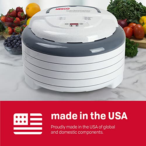 NESCO Gardenmaster Dehydrator, 4 Trays, White, Digital