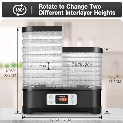 Food Dehydrator Machine Electric 8 Trays, Temperature Control