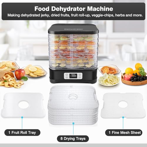 Food Dehydrator Machine Electric 8 Trays, Temperature Control
