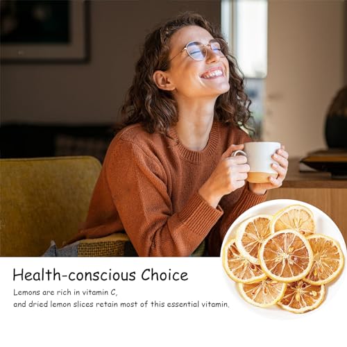 Natural Dried Lemon Wheels for Garnish, Cocktails (3.52oz)
