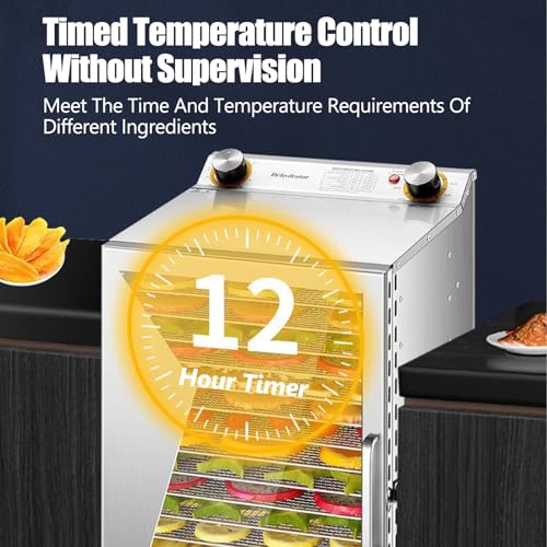 Large-capacity 18-Tray Commercial Food Dehydrator, 360° Machine
