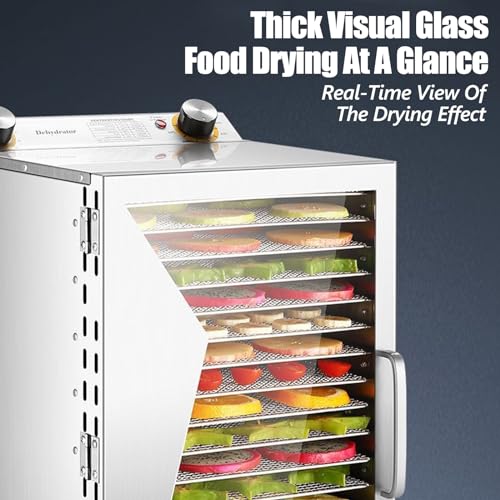 Large-capacity 18-Tray Commercial Food Dehydrator, 360° Machine