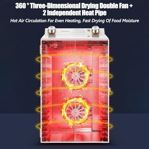 Large-capacity 18-Tray Commercial Food Dehydrator, 360° Machine