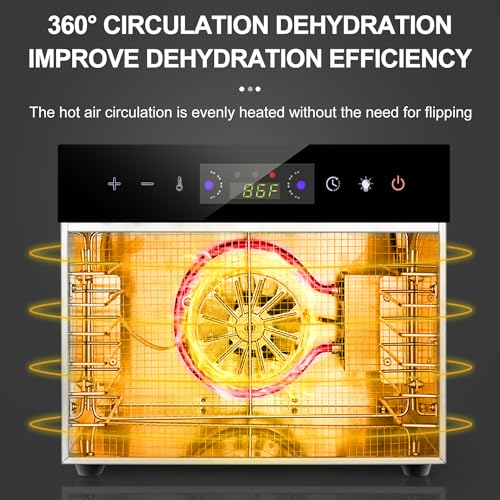 SEASAND Raw Food Dehydrator | 6 Stainless Steel Trays