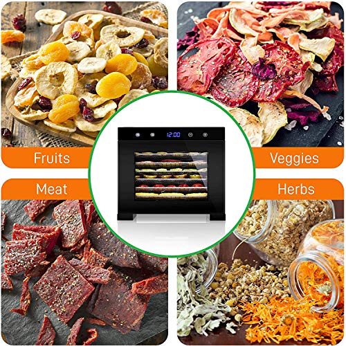 NutriChef Electric Food Dehydrator - 600-Watt Multi-Tier Jerky Maker