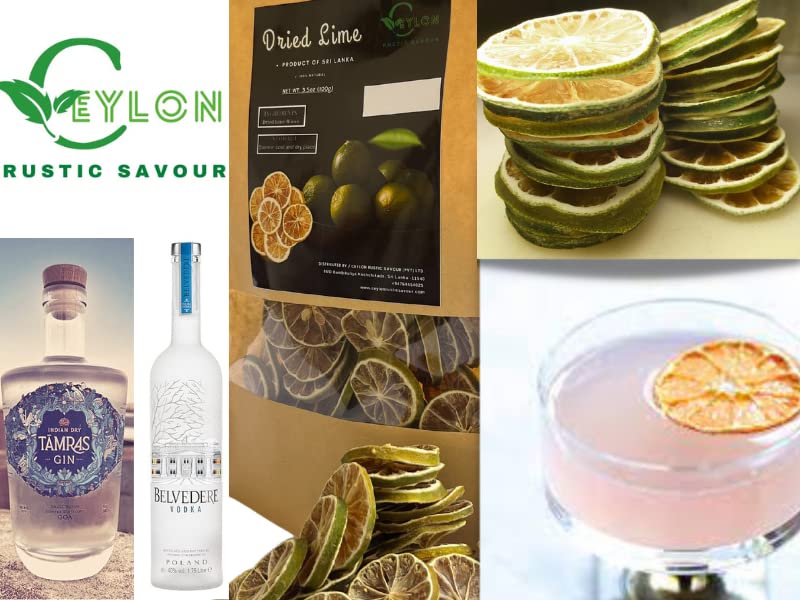 Raw Dried Lime Slices for Cocktails (3.5oz)