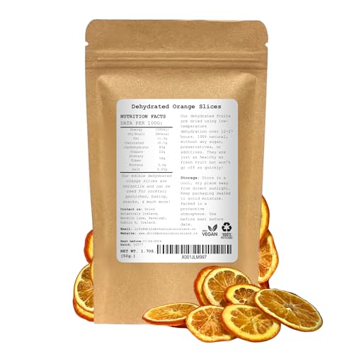 Dehydrated Dried Orange Slices Wheels | All Natural | Gluten Free | 1.76 OZ