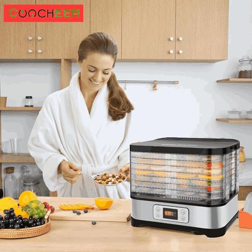 400W 8-Tray Fruit and Meat Dehydrator, BPA-Free