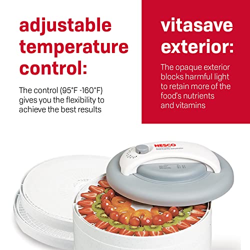 Nesco Snackmaster Dehydrator with Jerky Gun Kit, 6 Trays