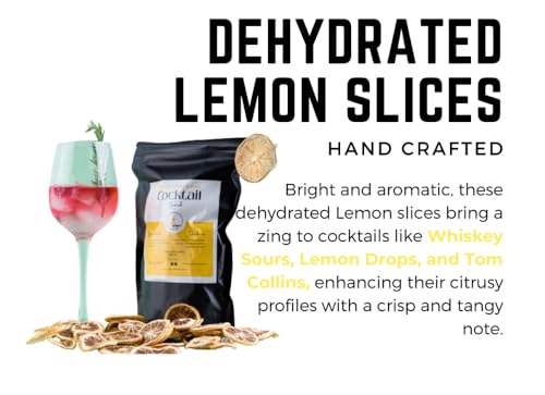 Dehydrated Lemon Slices for Cocktail Garnishes | 3.5oz