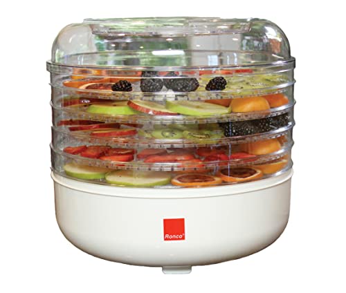 Ronco 5-Tray Electric Food Dehydrator - White Color