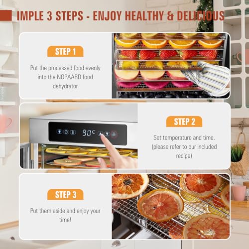 Commercial 12-Tray Stainless Steel Food Dehydrator