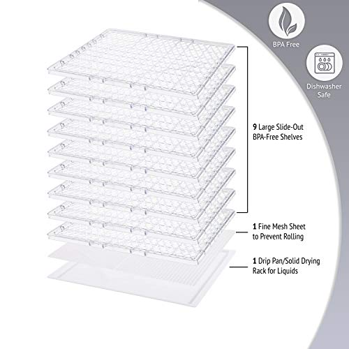 Ivation 9 Tray Digital Food Dehydrator for Raw Foods