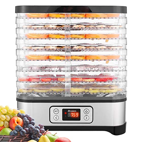 400W Electric Dehydrator Machine with 8 Trays, Digital Timer