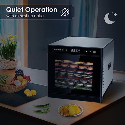 LynTorin 8-Tray Food Dehydrator: 700W, Timer, Temperature Control