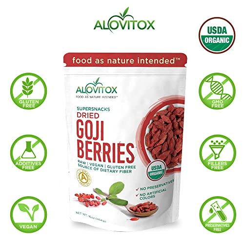 16 oz Organic Goji Berries | Vegan, Gluten-Free, Raw