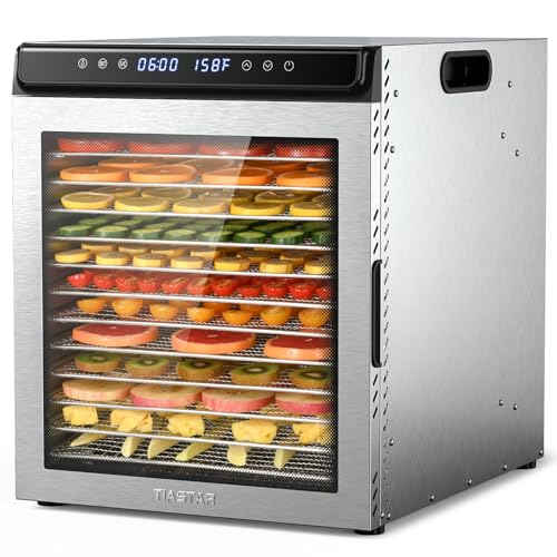12 Tray Stainless Steel Food Dehydrator with Timer