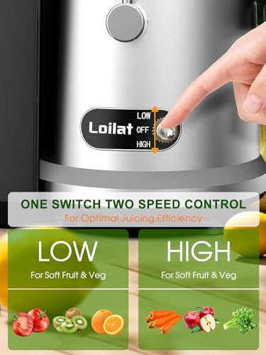 1200W Juicer with 3" Feed Chute, Dual Speeds, BPA Free