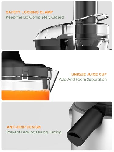 1200W Juicer with 3" Feed Chute, Dual Speeds, BPA Free