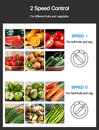 500W Centrifugal Juicer Extractor, Wide 3” Feed Chute, Easy Clean