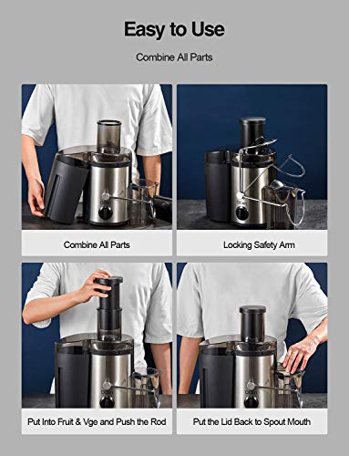 500W Centrifugal Juicer Extractor, Wide 3” Feed Chute, Easy Clean