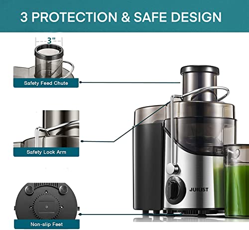 Powerful 3" Wide Mouth Juicer Extractor for Raw Food