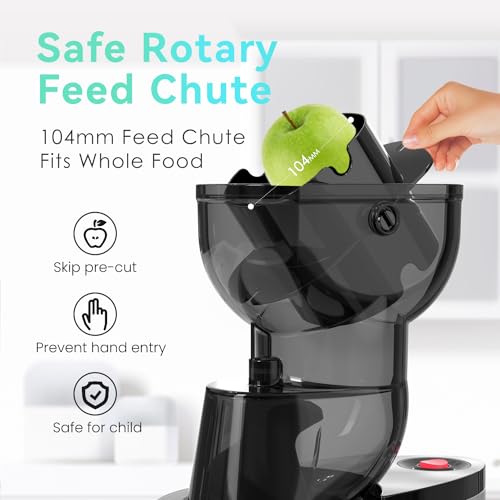 Powerful 4.1-inch Masticating Juicer Machines for Raw Food
