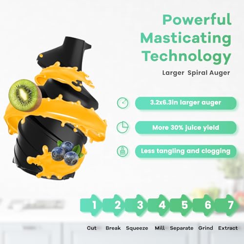 Powerful 4.1-inch Masticating Juicer Machines for Raw Food