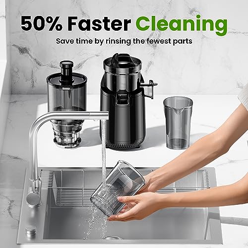 Amumu Cold Press Masticating Juicer with Extra Large Chute