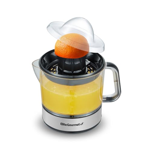 Elite Gourmet BPA-Free Electric Citrus Juicer, Compact, Large