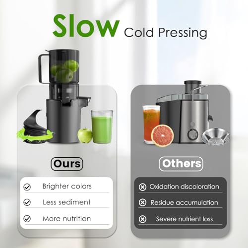 4.1" Slow Cold Press Juicer for Raw Foods