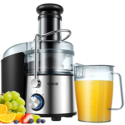 GDOR 1200W Juicer with Titanium Cut Disc, 3" Chute