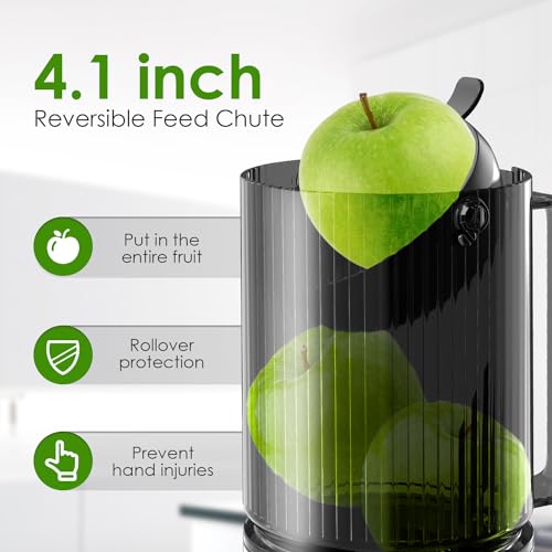 4.1" Slow Cold Press Juicer for Raw Foods